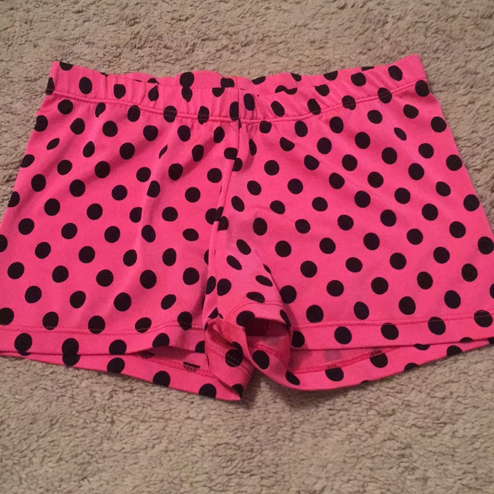 Pink and black spandex